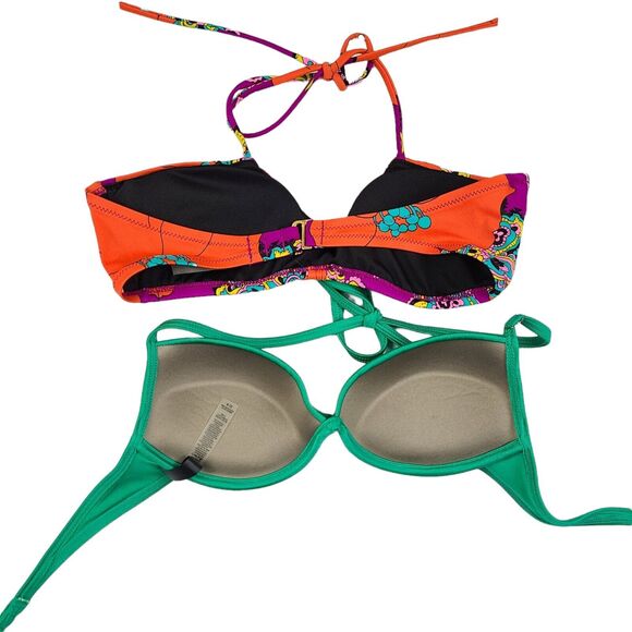 Victorias Secret Bikini Top Lot Size Small Beaded Wired - Picture 2 of 4